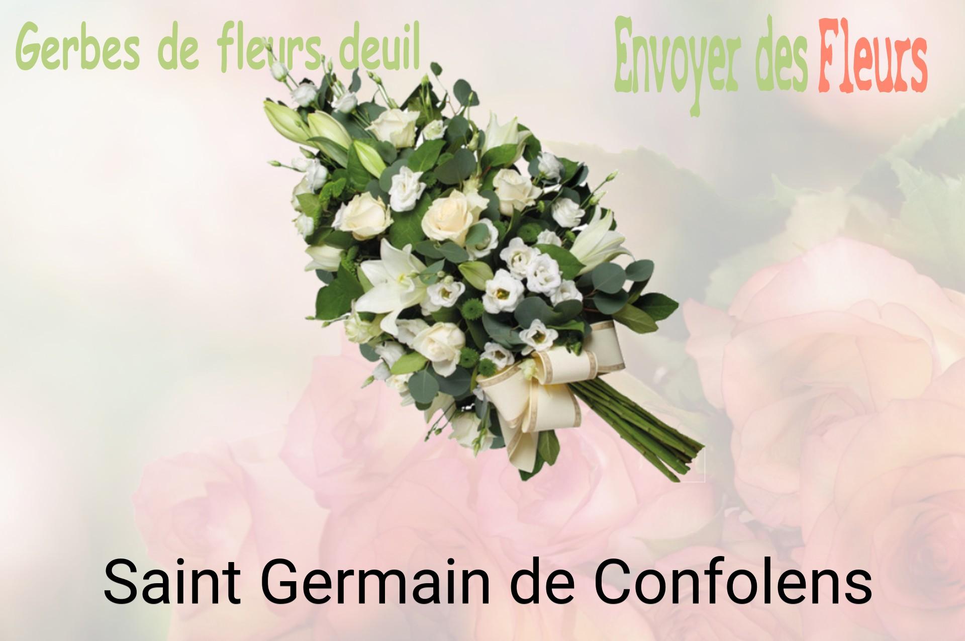 Gerbe de fleurs de deuil livrée à Saint-Germain-de-Confolens